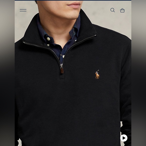 NWT Polo Ralph Lauren Estate Rib 1/4 Zip Pullover Men’s size LT Heather Gray - Picture 6 of 9